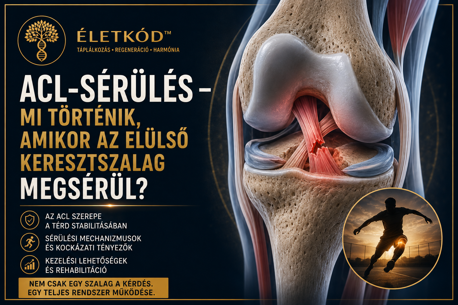 ACL-sérülés – az elülső keresztszalag szakadása, térdstabilitás és rehabilitáció | ÉletKód™