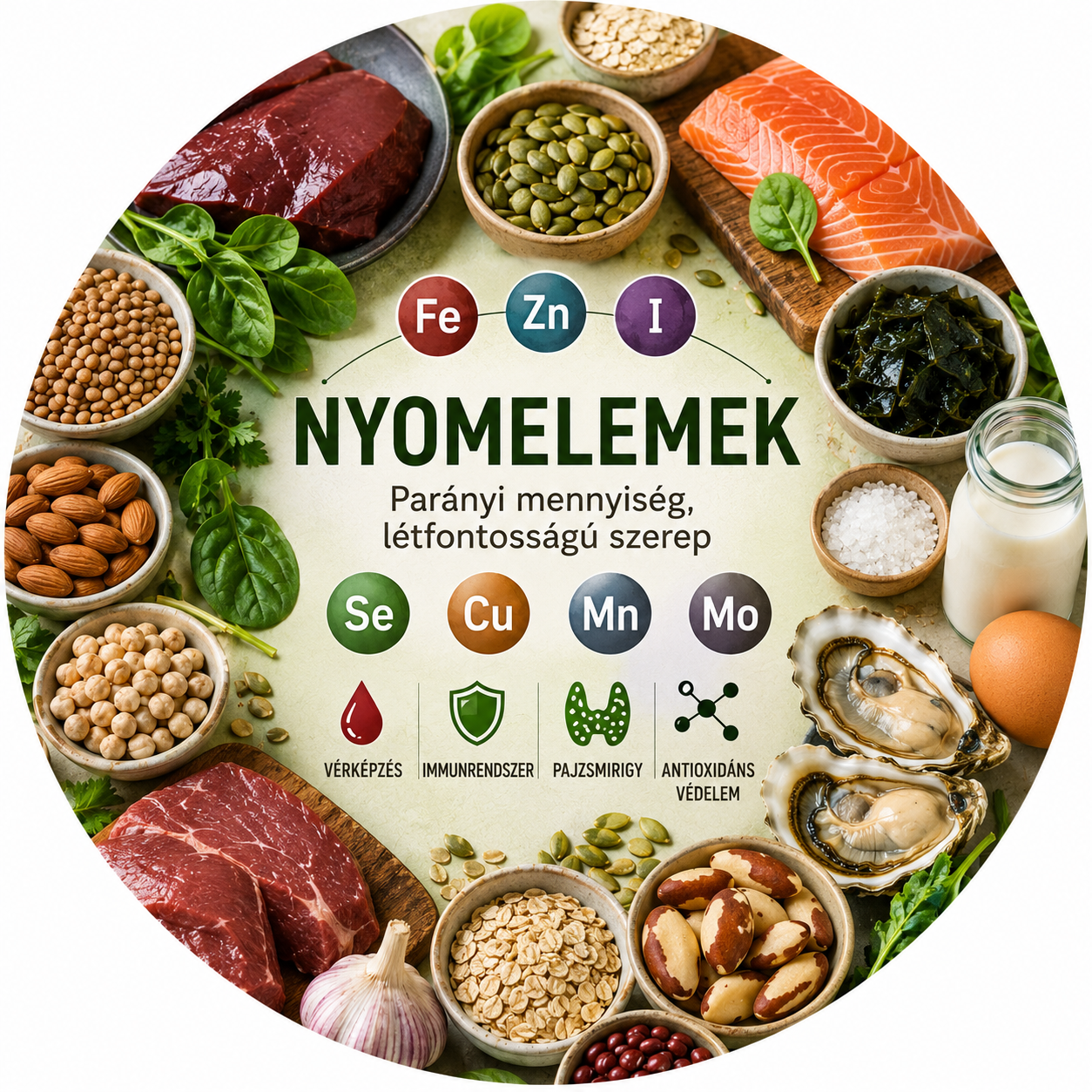 Nyomelemek – parányi mennyiségben szükséges, mégis létfontosságú elemek a szervezet működéséhez