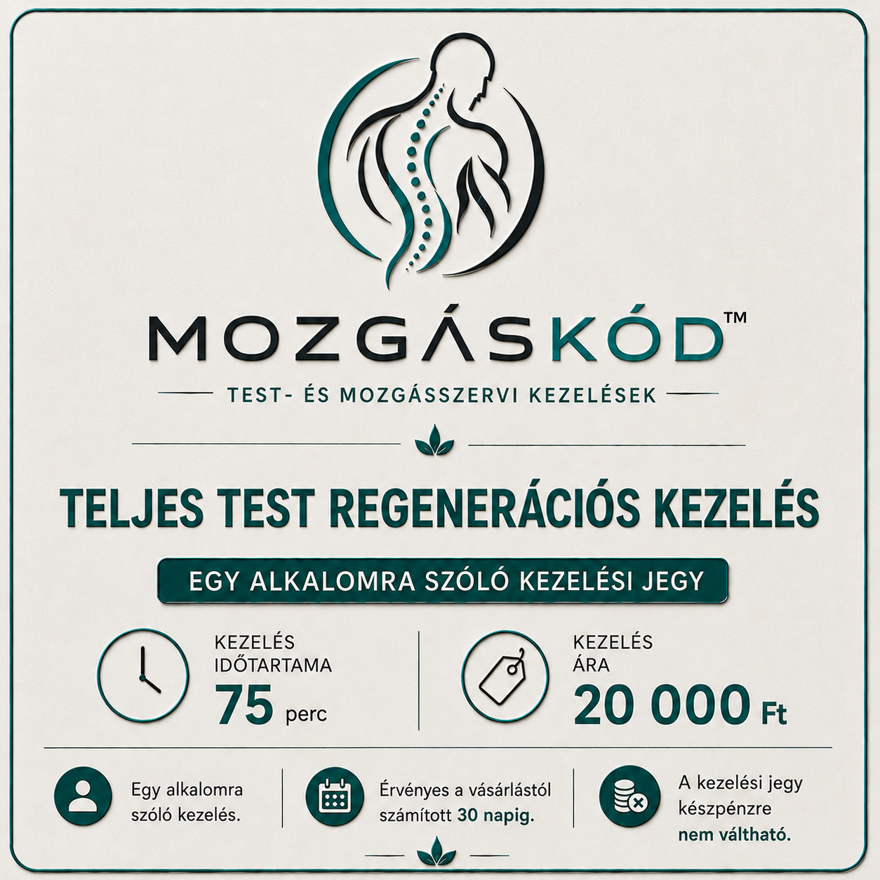Teljes test regenerációs kezelés – 1 alkalom | Mozgáskód™