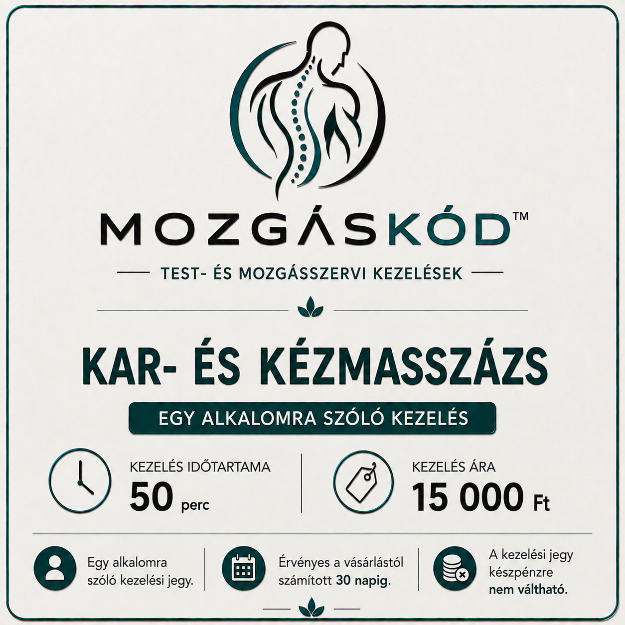 Kar- és kézmasszázs – 1 alkalom | Mozgáskód™