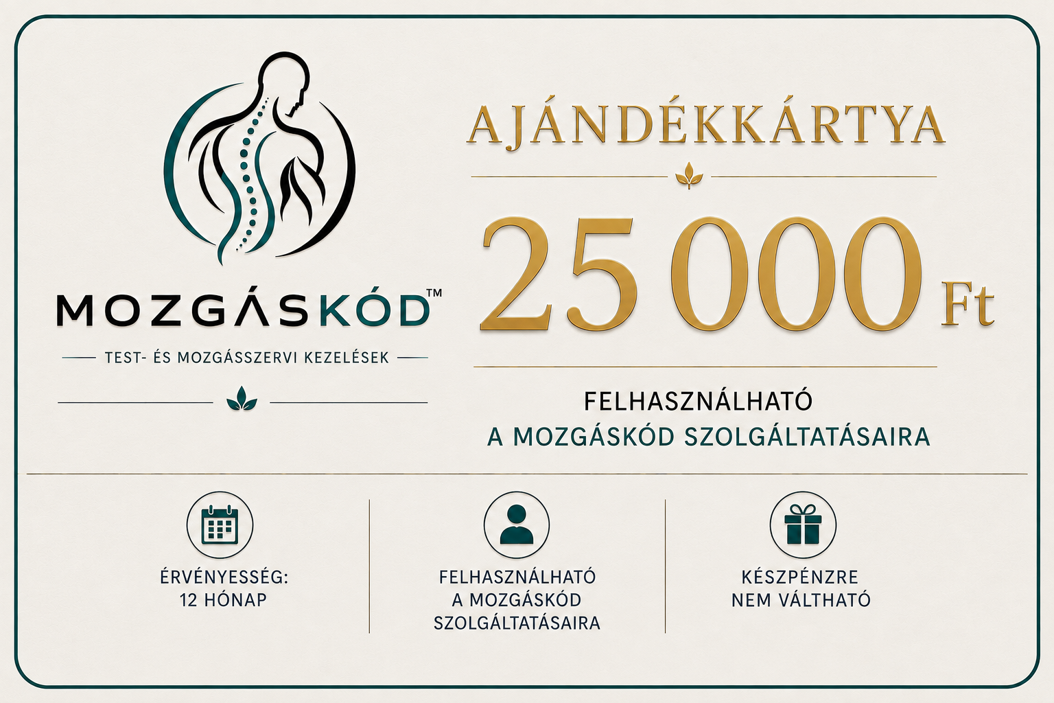Ajándékkártya 25 000 Ft | Mozgáskód™