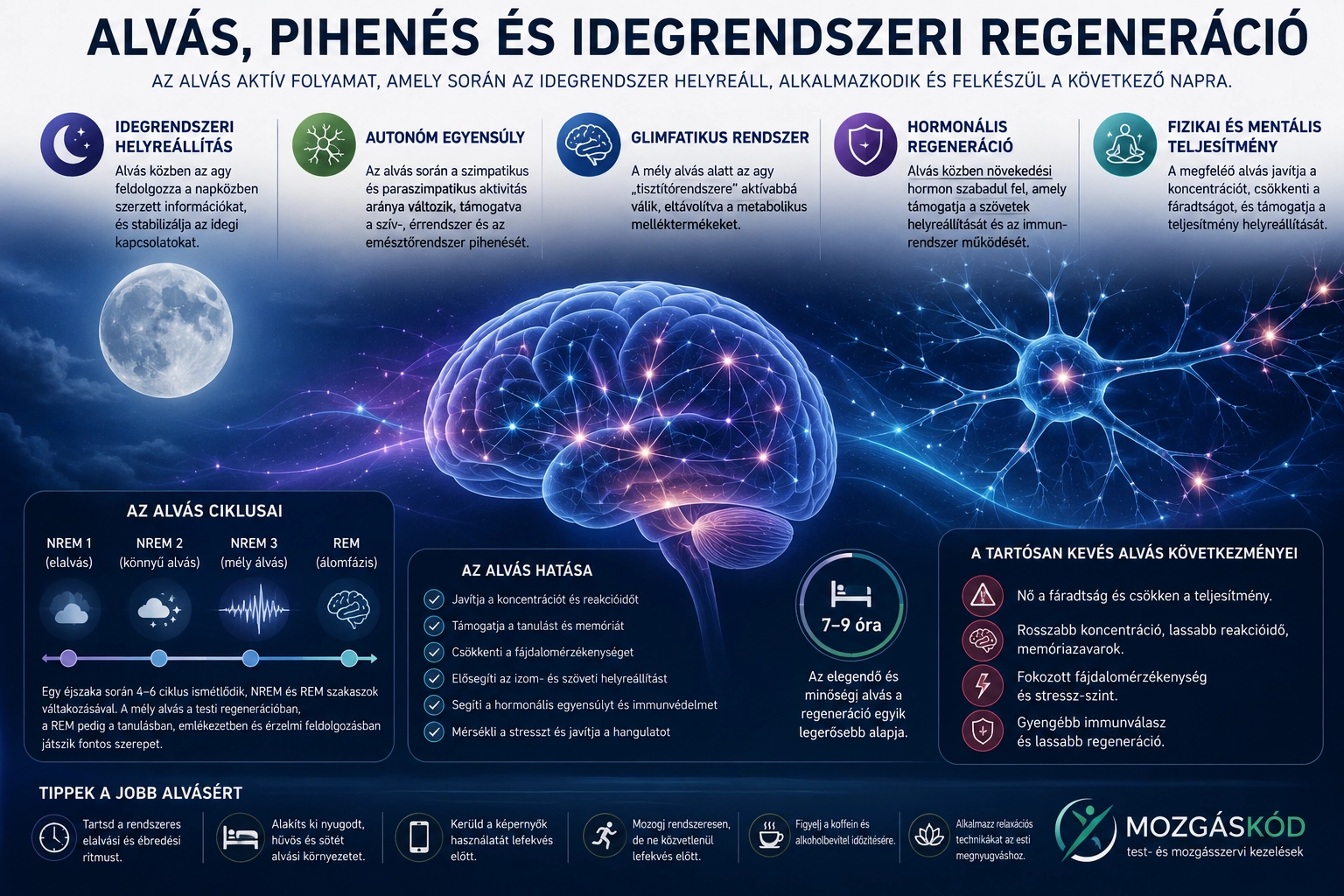 Az alvás és az idegrendszeri helyreállítás kapcsolata az agy és az idegsejtek működésével